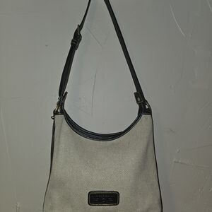 Dooney & Bourke Black and Cream Shoulder Bag